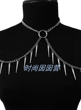 欧美个性合金铆钉肩链Ins风重金属链演出拍摄Cos Shoulder Chains