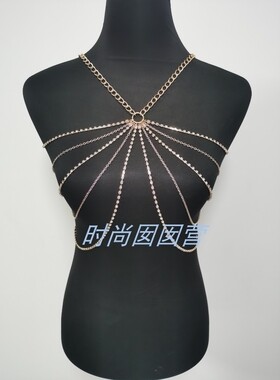 水钻身体链合金项链爪链女