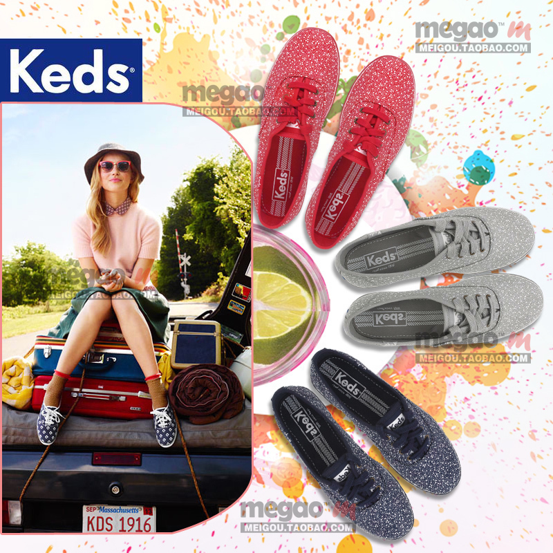 【斷碼清倉】KEDS帆布鞋女 美國正品代購 春夏款泰勒繫帶波點女鞋