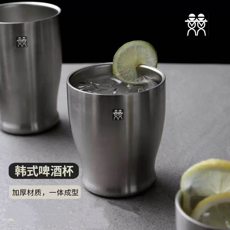 德国DOUBLEDELI304不锈钢双层水杯韩式啤酒杯咖啡杯儿童口杯茶杯,淘宝优惠券,粉丝福利购,淘宝优惠卷