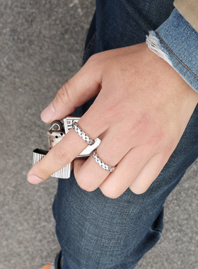 编织手工原创风复古男士纯银999