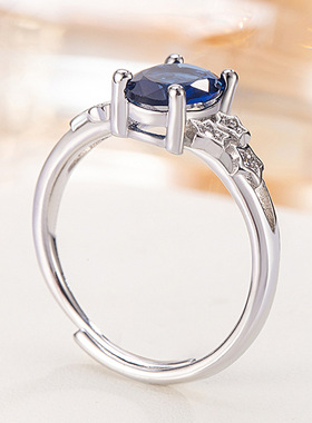 新款蓝宝星星活口戒指