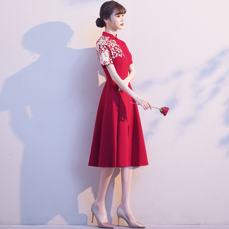 小个子旗袍2020新款中式新娘敬酒服 都姿礼服/晚装