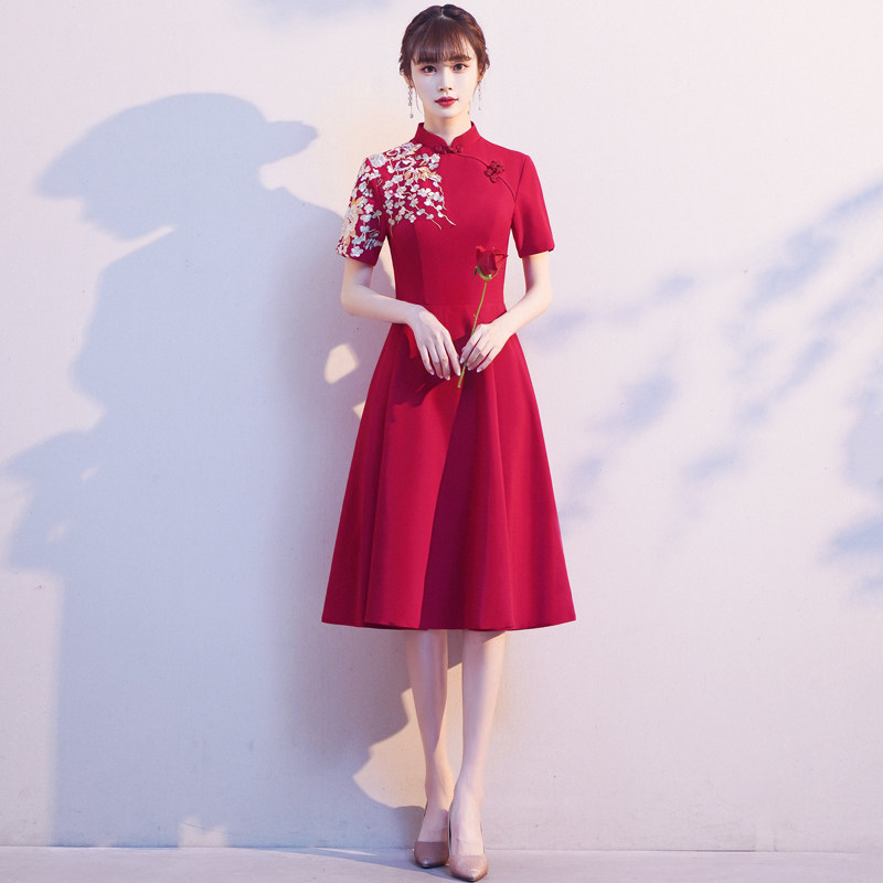 小个子旗袍2020新款中式新娘敬酒服 都姿礼服/晚装