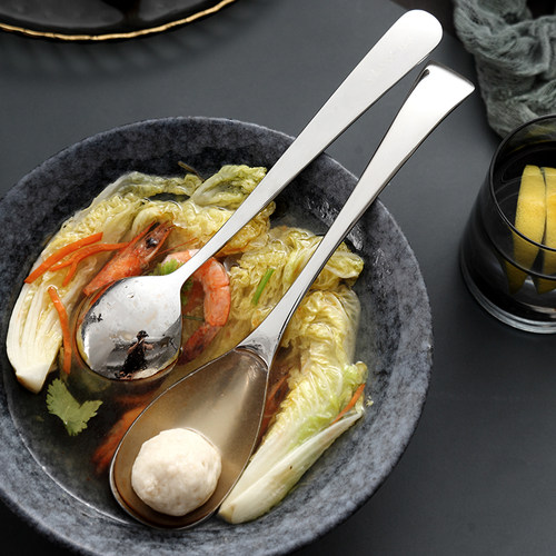 onlycook 304不锈钢公勺大号公用勺分餐勺子酒店分菜大头勺盛汤勺 - 图2