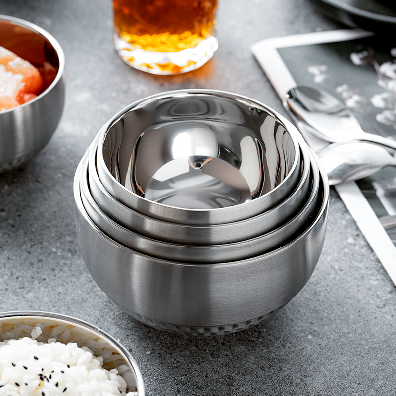 onlycook 304不锈钢小碗家用双层汤碗儿童吃饭碗成人餐具个人专用,淘宝优惠券,粉丝福利购,淘宝优惠卷
