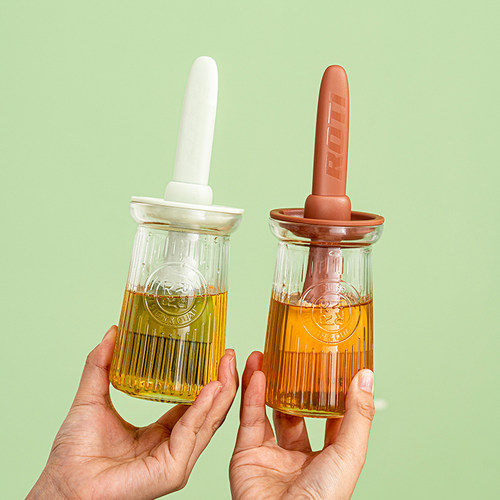 onlycook硅胶油刷带油瓶一体家用厨房食用油刷烧烤刷油刷子油壶刷 - 图0