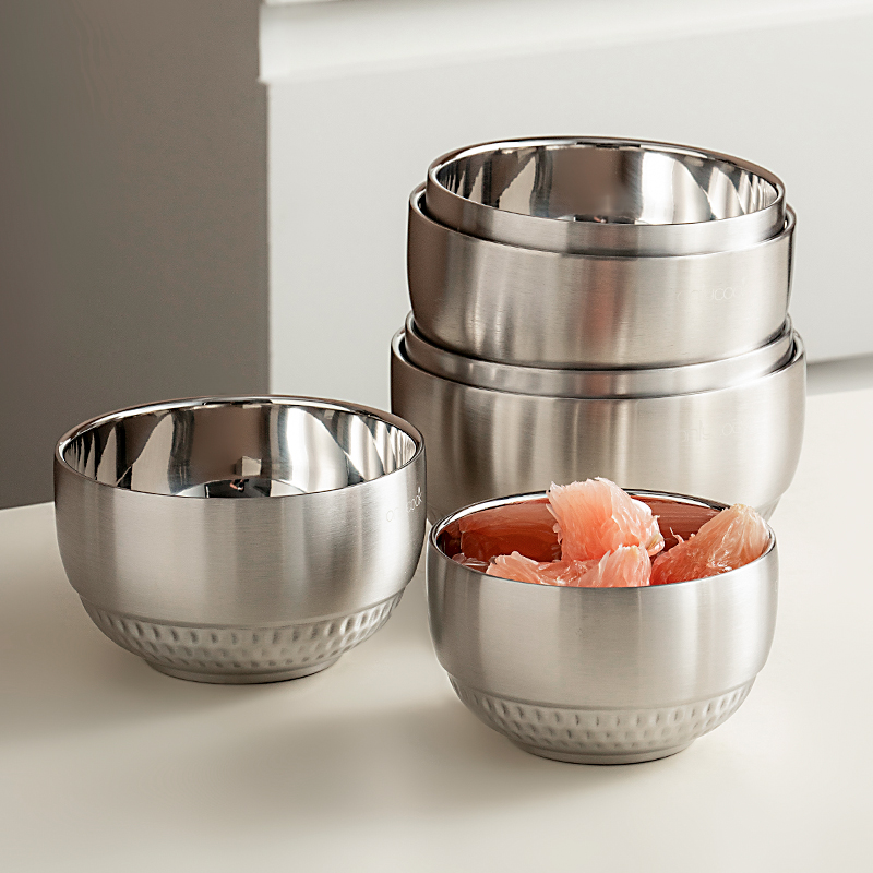onlycook 304不锈钢小碗家用双层汤碗儿童吃饭碗成人餐具个人专用,淘宝优惠券,粉丝福利购,淘宝优惠卷