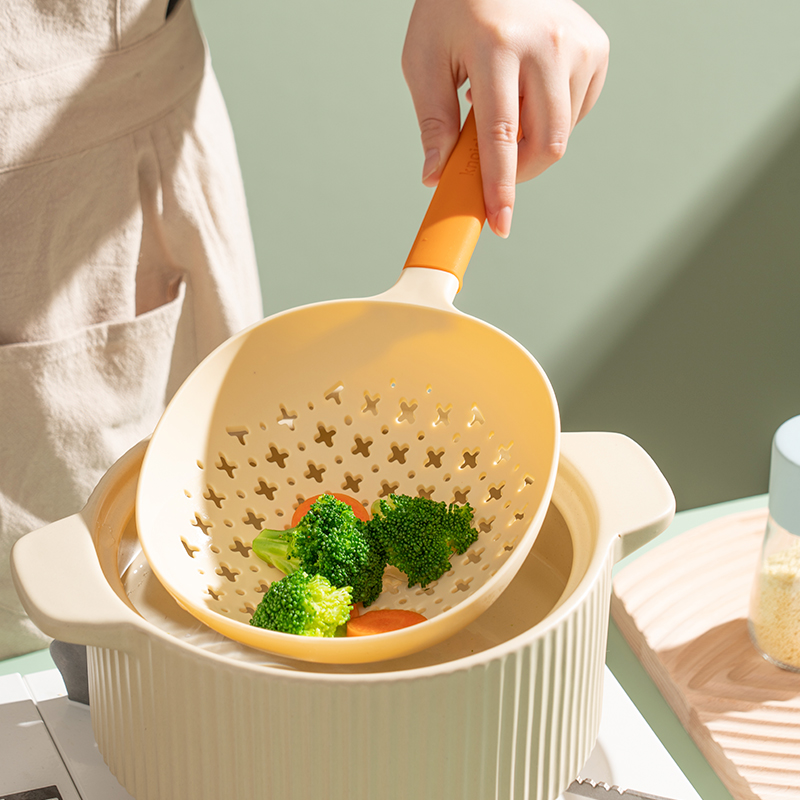 onlycook家用耐高温漏勺厨房捞饺子勺子食品级捞面勺笊篱捞勺滤网