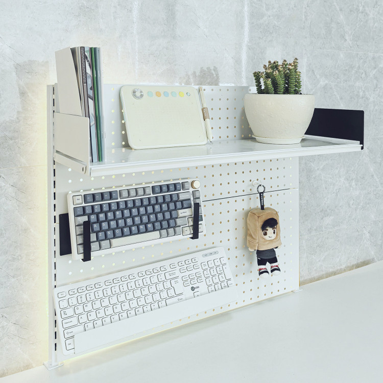 常顺达桌面洞洞板置物架夹式电竞配件免打孔电脑桌上收纳桌搭改造,淘宝优惠券,粉丝福利购,淘宝优惠卷