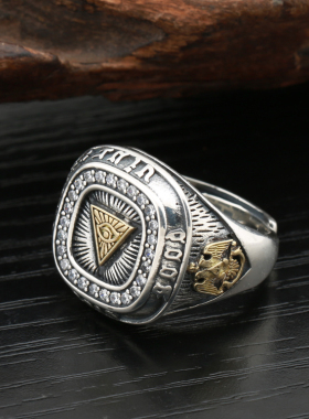 s925纯银首饰品上帝泰银朋克包邮