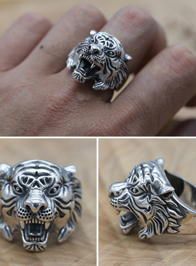 正品s925纯银饰品霸气龙头夸张