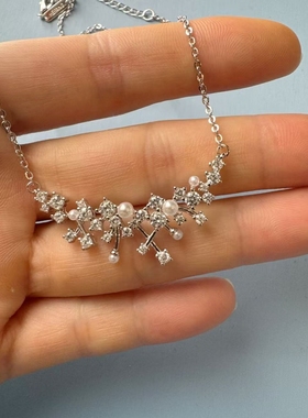 璀璨星云锁骨链耳环轻奢