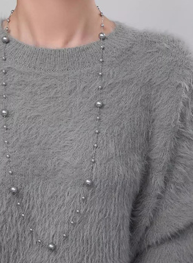 张馨予同款满天星珍珠项链女轻奢