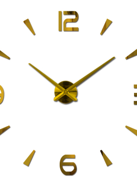 Brief Fashion Wall Clock For Living Room Design Acrylic Mirr
