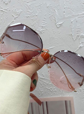 Irregular Round Sunglasses Women Brand Designer Gradient Fas