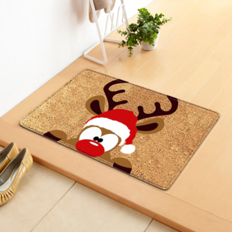 Christmas Dwarf Pattern Children's Bedside Fluffy Floor Carp-图0