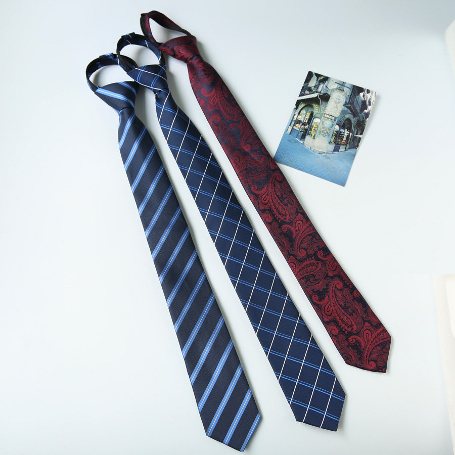 男士女韩版窄6CM花色领带拉链易拉得新郎结婚懒人领带潮黑色红色,淘宝优惠券,粉丝福利购,淘宝优惠卷