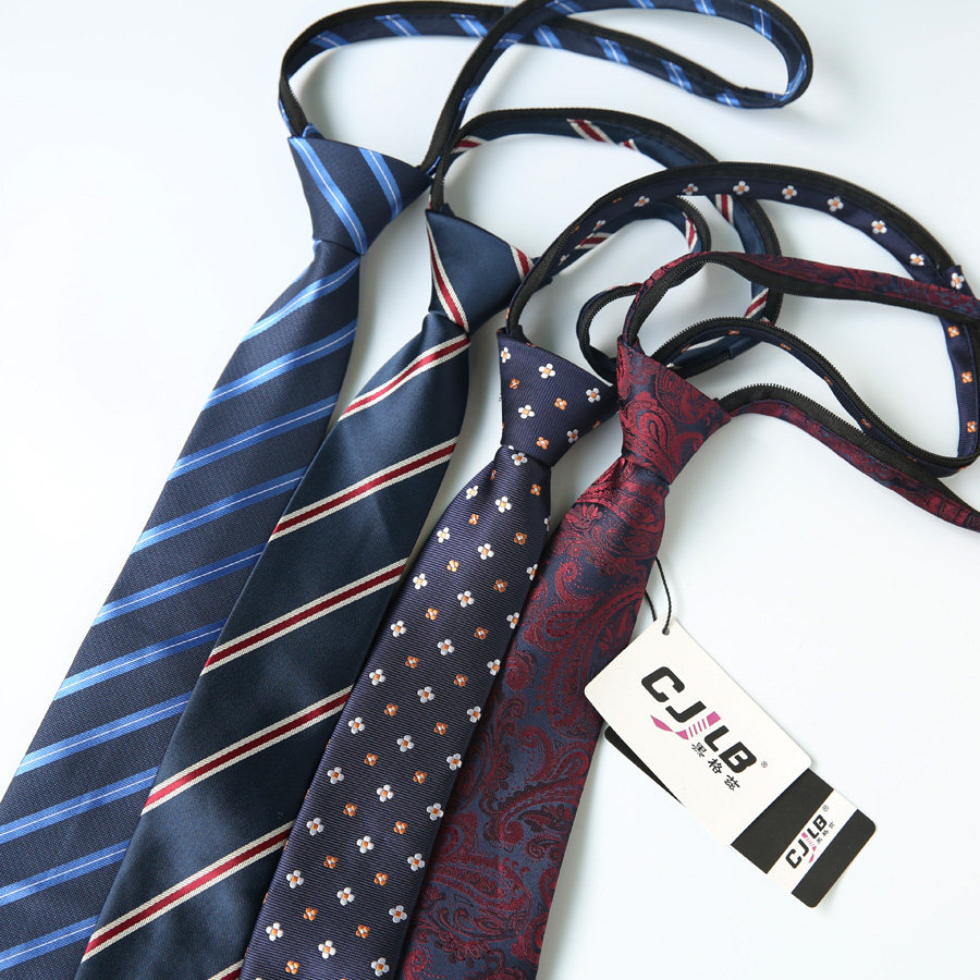 男士女韩版窄6CM花色领带拉链易拉得新郎结婚懒人领带潮黑色红色,淘宝优惠券,粉丝福利购,淘宝优惠卷