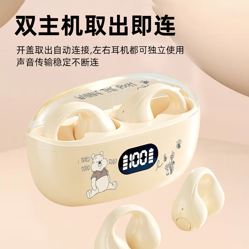 迪士尼2024新款真无线蓝牙耳机超长续航运动降噪适用苹果华为