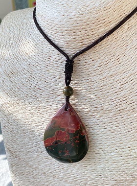 天然马眼形异象玉石饰品水滴吊坠