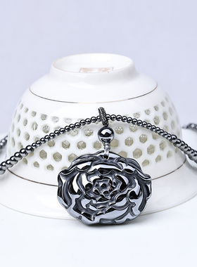 真品太赫兹玫瑰花吊坠女生