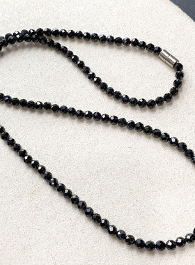 刻面黑尖晶石手链个性