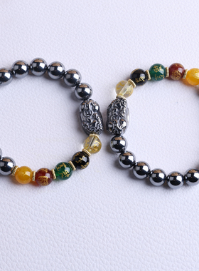 天然太赫兹貔貅五路财神手链