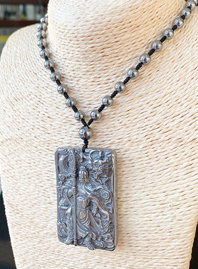 太赫兹多晶硅矿石毛衣链关公吊坠