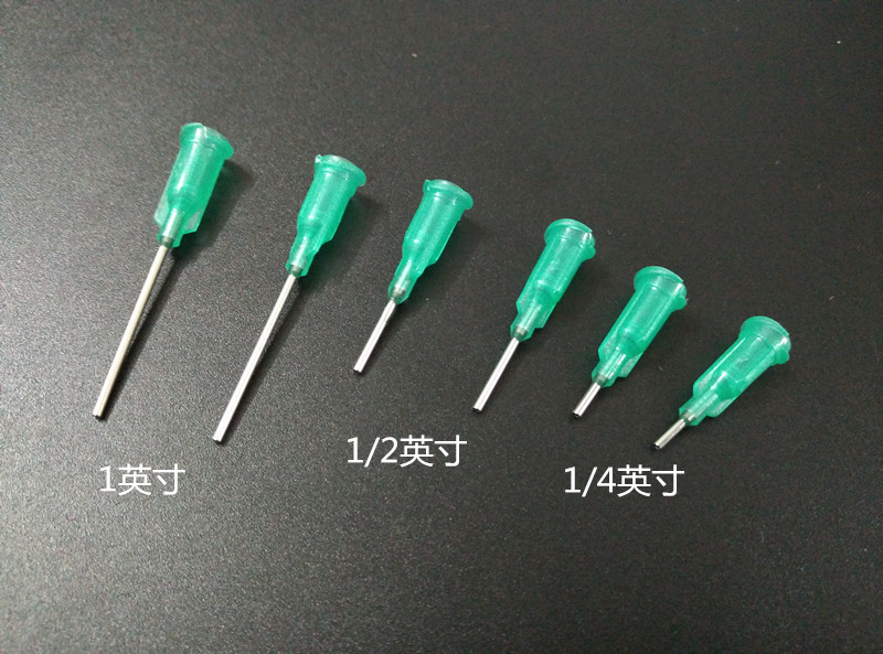 14-32G螺口1/4英寸6.5mm平头针点胶针头不锈钢塑胶点胶针头卡口-图2