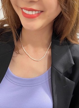 椭圆形极简风吊坠项链网红同款