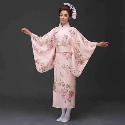 和服正装浴衣长款改良日本传统和服女cos动漫樱花写真演出舞台服 虎窝淘