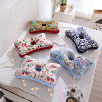 Total Cotton Buckwheat Pillow Coarse Cloth Cervical Spine Pillow Health Care Pillow Care Ear Buckwheat Leather Hard Pillow Core Care Cervical Spine Pillow Adult Pillow
