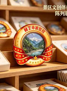 林芝波密木质磁吸冰箱贴纪念品