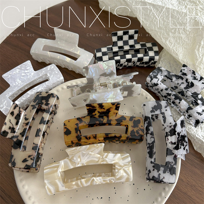 仿醋酸抓夹大号后脑勺发夹法式复古人鱼姬色发抓头饰发卡鲨鱼夹子,淘宝优惠券,粉丝福利购,淘宝优惠卷