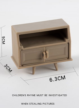 娃娃屋仿真迷你可爱卡通拖鞋柜子模型摆件儿童过家家玩具微缩摆件