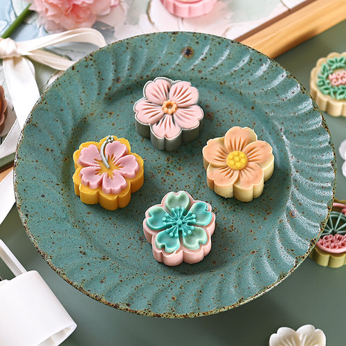 中秋月饼模具家用模型印具手压式冰皮绿豆糕点心不粘模子烘焙工具 - 图3