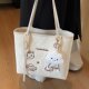 Large-capacity commuter tote bag with stylish design