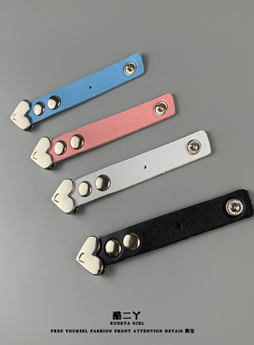 皮戒指发圈暗黑亚比配饰女黑铆钉