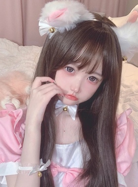 可爱蕾丝蝴蝶结铃铛手环白色项链