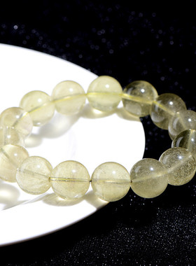 久雅水晶 天然利比亚黄金陨石圆珠手链  天外来物陨石散珠手串