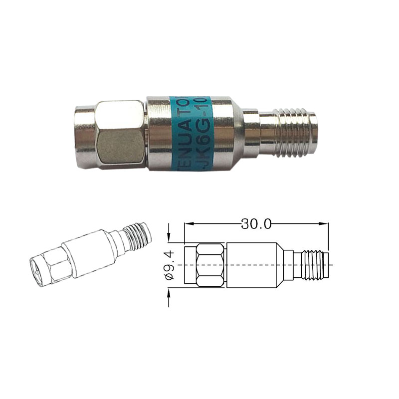 SMA同轴衰减器/固定射频功率信号衰减器0-6G 1dB/15DB/20dB/30dB - 图2