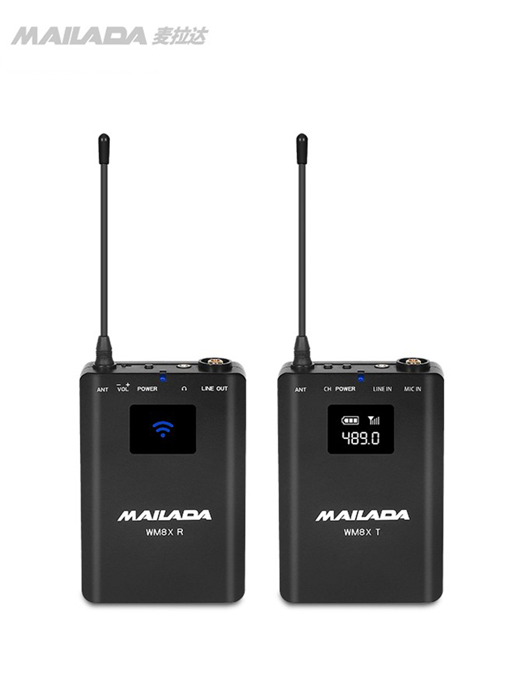 麦拉达WM8X无线领夹式麦克风小蜜蜂手机摄像直播吃播采访相机话筒 - 图3