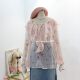 ເສື້ອຢືດ tencel chiffon ສີບົວ floral super fairy ruffled