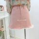 ສິ້ນ denim ຝຣັ່ງສີບົວສູງແອວ A-line fishtail skirt