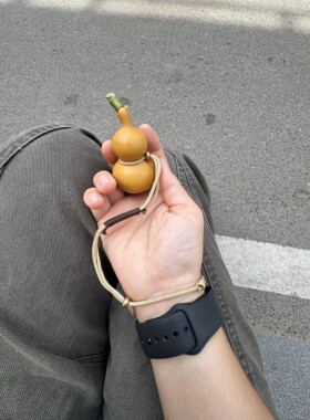 手工编织葫芦防丢绳腰绳棉线奶瓶八宝葫芦挂绳可调节棉绳