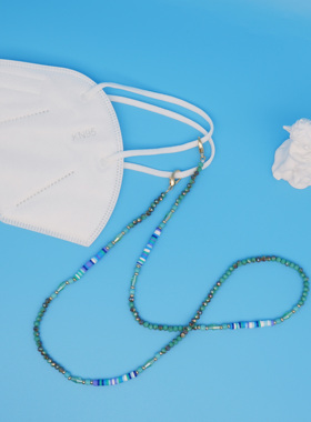 清新绿色眼镜链小众口罩装饰链条