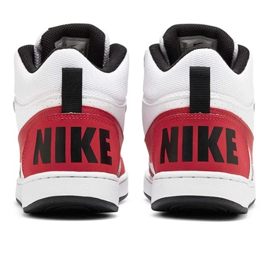 Nike Court Borough Mid  防滑耐磨透气板鞋 白红 839977-103,淘宝优惠券,粉丝福利购,淘宝优惠卷