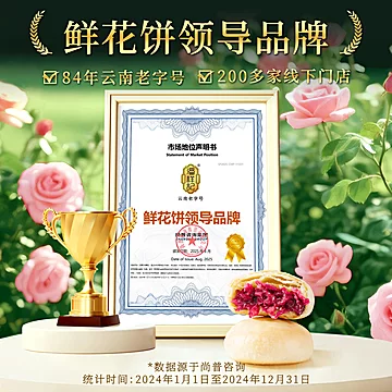 爆款返场！潘祥记鲜花饼礼盒装500g[21元优惠券]-寻折猪