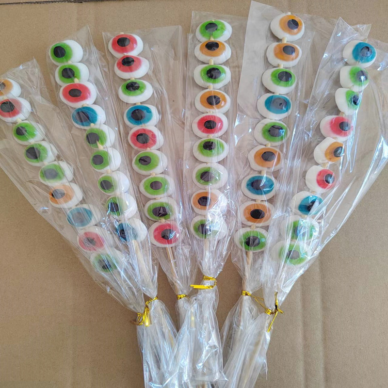 Q弹眼睛橡皮糖串串眼珠子果汁软糖多眼怪怪串网红儿童创意棒棒糖,淘宝优惠券,粉丝福利购,淘宝优惠卷